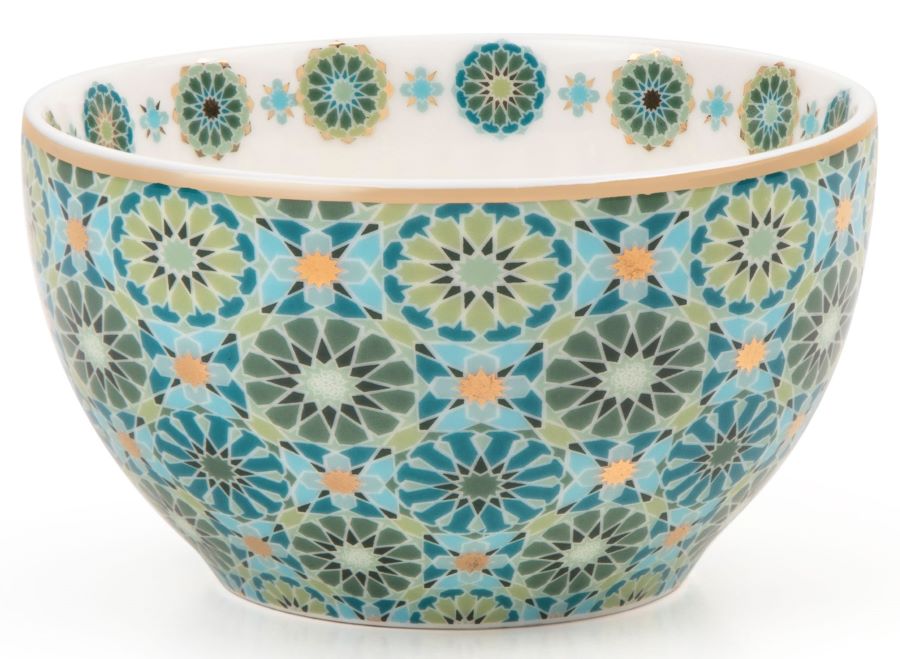 Images D'Orient USA Bowl Porcelain Andalusia 9.5 cm Combo of 4 POR-950034 5