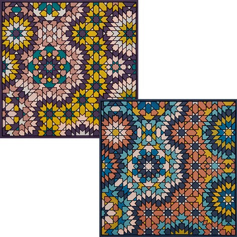 Images D'Orient USA Coaster Beryte Combo of 6 PVC 9x9cm 3.5x.3.5inches COA-993116