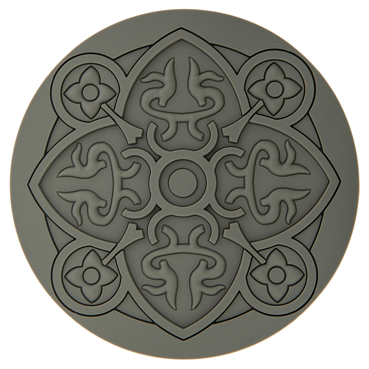 Images D'Orient USA Coaster Urban 01 Pepper Grey Silicone diameter 11cm 4.3inch COA-100111