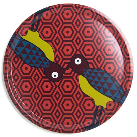 Images D'Orient USA Round Tray Birds Of Paradise 38 cm TRA-380081