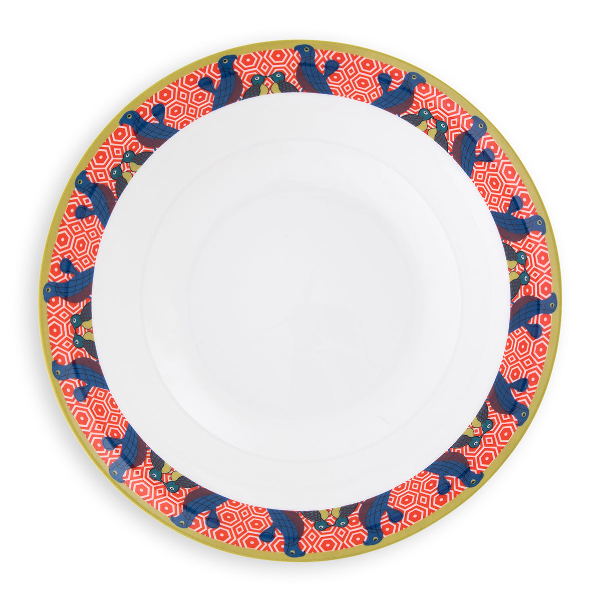 Images D'Orient USA Salad Bowl Birds Of Paradise 22.9 cm POR-312231
