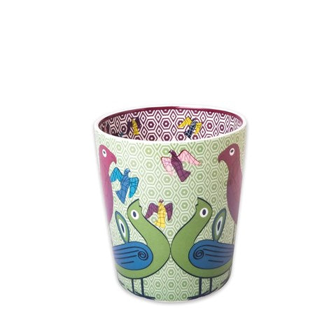 Images D'Orient USA Small Vase Birds Of Paradise Porcelain VAS-130021