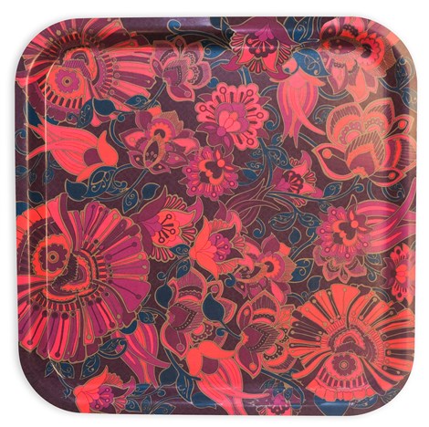 Images D'Orient USA Square Tray Sejjadeh Kashmir 32 cm TRA-320151