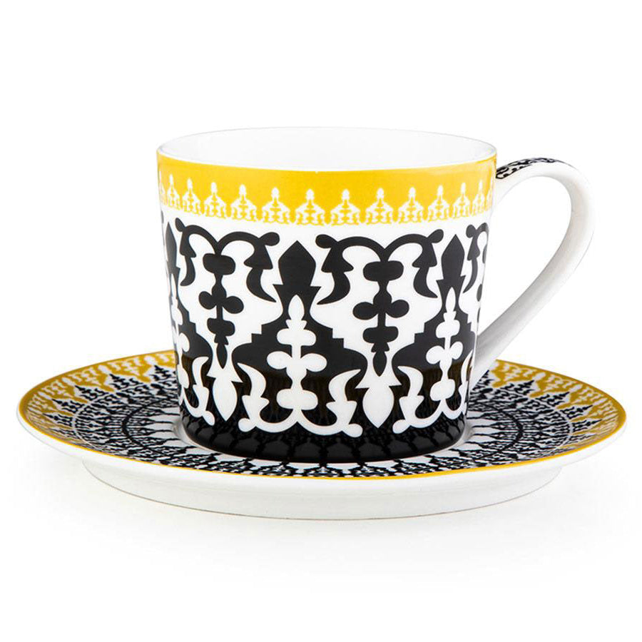 Images D'Orient USA Teacup Saucer Safra Set of 4 Porcelain POR-303224