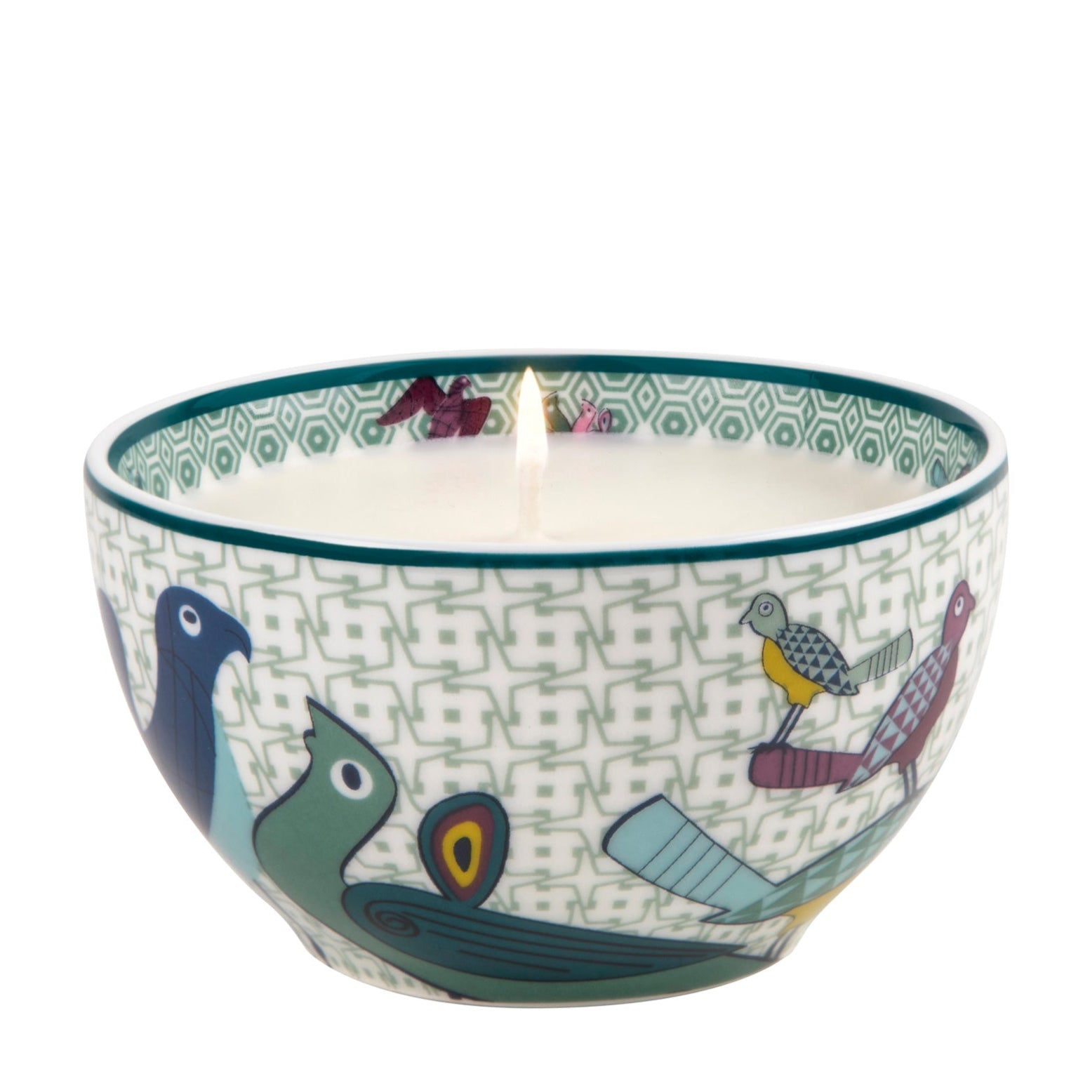 Images D'Orient USA candle Bowl Birds Of Paradise white jasmine scent BOU-950421J