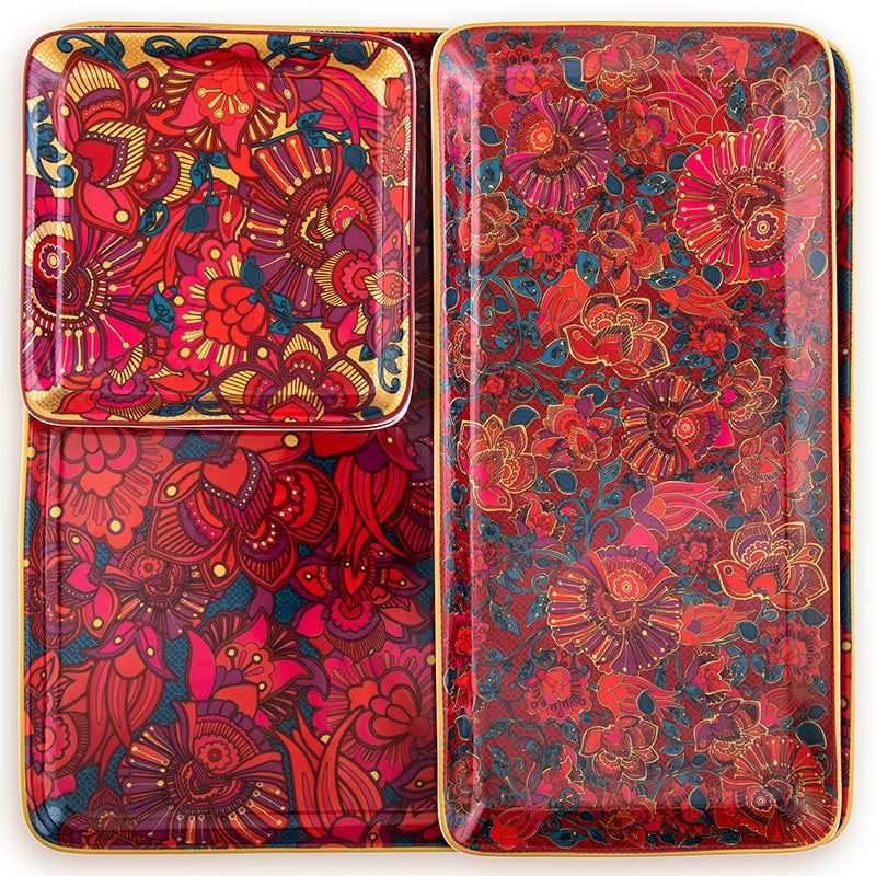Images D'Orient USA Platter kashmir combo of 4 POR-440064 2