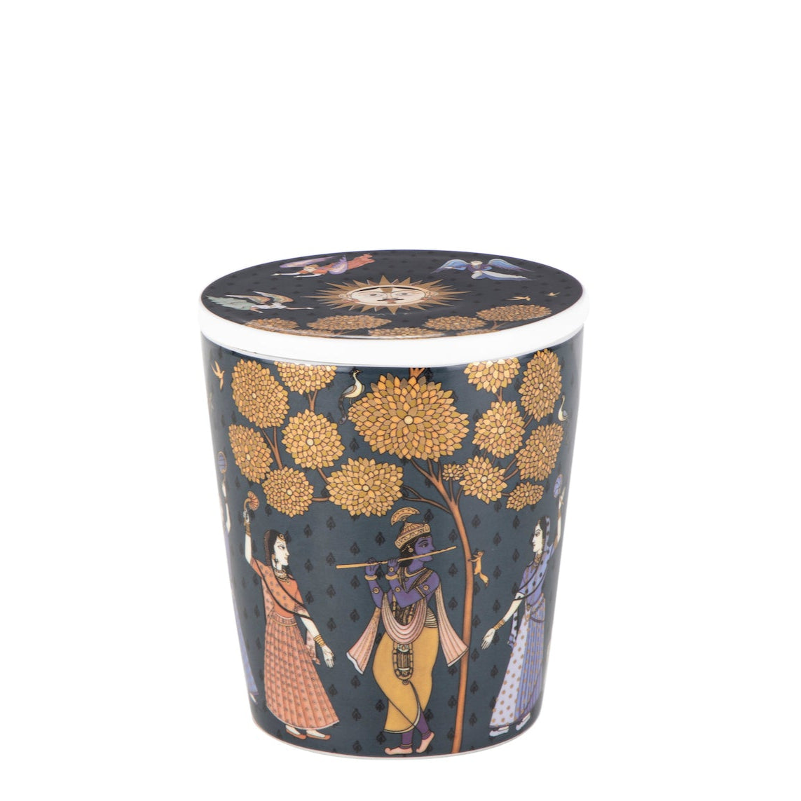 Images D'Orient USA Porcelain box with lid jangala VAS-130061c