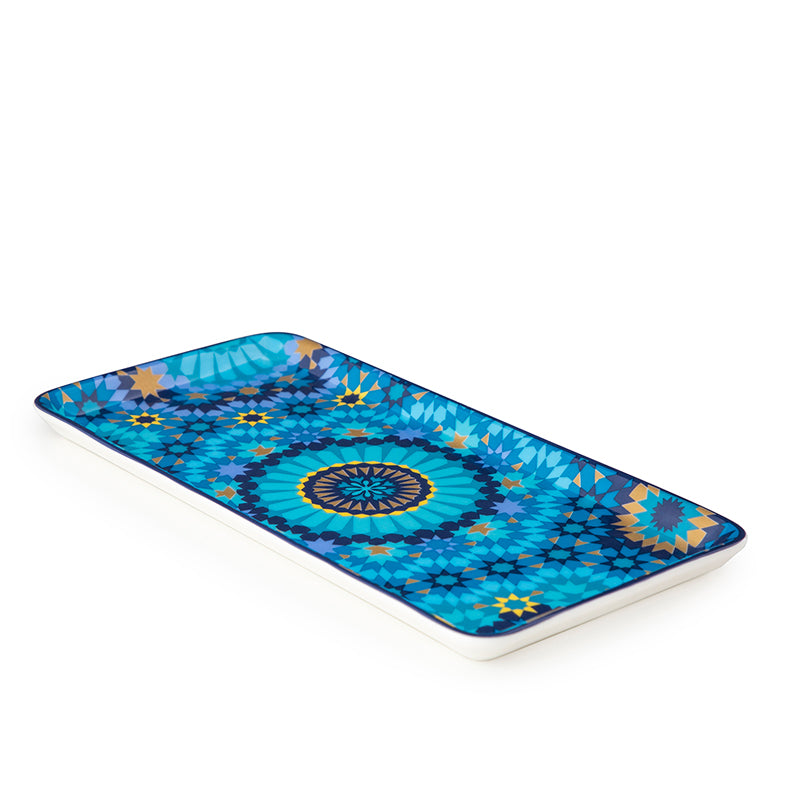 Images D'Orient USA rectangular Platter moucharabieh blue 24 x 12 cm POR-124004 2
