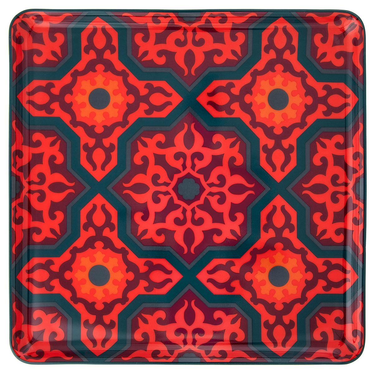Images D'Orient USA square Platter large vagabonde 25 cm POR-125001