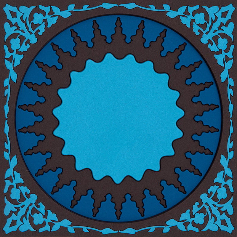 Images D'Orient USA Bottle Holder Mosaic Blue PVC 11x11cm 4.3x4.3inches BOT-110071