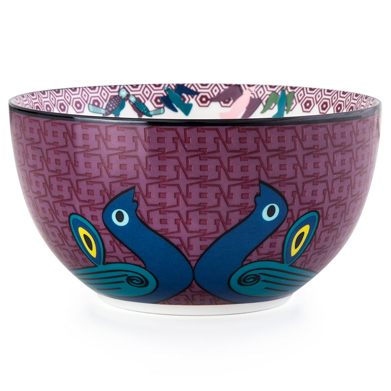 Images D'Orient USA Bowl Porcelain Birds Of Paradise 12 cm Combo of 4 POR-120064 2