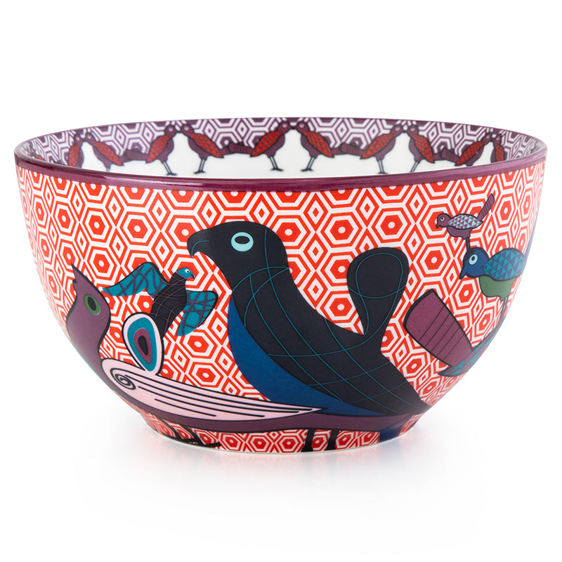 Images D'Orient USA Bowl Porcelain Birds Of Paradise 15 cm POR-151004
