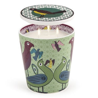 Images D'Orient USA Candle Vase Birds Of Paradise Jasmine scent Porcelain BOU-950121J
