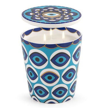 Images D'Orient USA Candle Vase Zarqa Jasmine scent Porcelain BOU-130031J