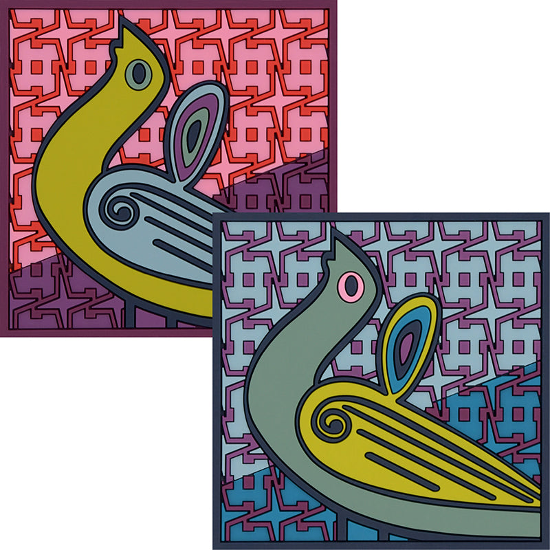 Images D'Orient USA Coaster Birds Of Paradise Combo of 6 PVC 9x9cm 3.5x.3.5inches COA-993286