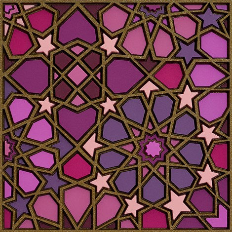 Images D'Orient USA Coaster Moucharbieh Parme PVC 9x9cm 3.5x.3.5inches COA-990191
