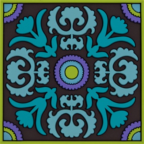 Images D'Orient USA Coaster Nassij PVC 9x9cm 3.5x.3.5inches COA-990151