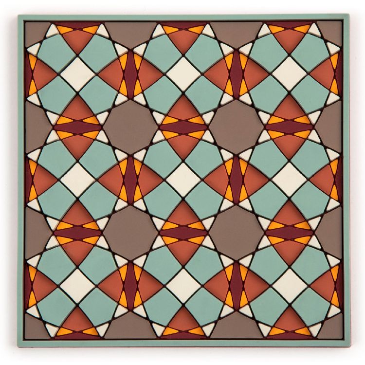 Images D'Orient USA Coaster Sejjadeh Retro 2 PVC 9x9cm 3.5x.3.5inches COA-990591