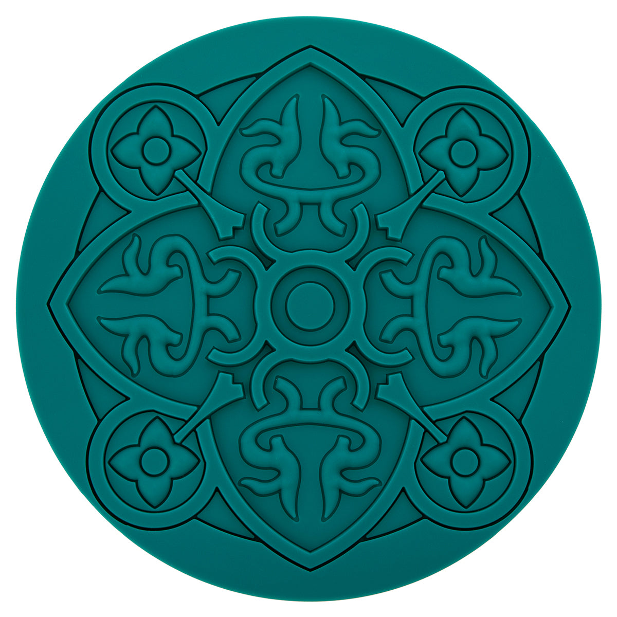 Images D'Orient USA Coaster Urban 01 Teal Silicone diameter 11cm 4.3inch COA-100071