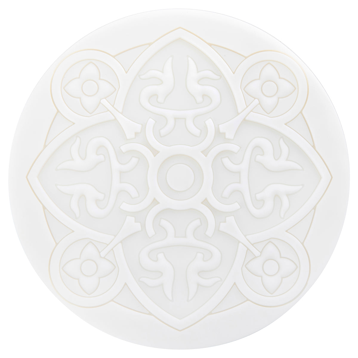 Images D'Orient USA Coaster Urban 01 White Silicone diameter 11cm 4.3inch COA-100091