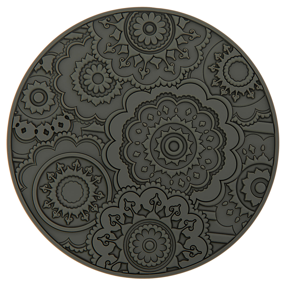 Images D'Orient USA Coaster Urban 03 Pepper Grey Silicone diameter 11cm 4.3inch COA-100301