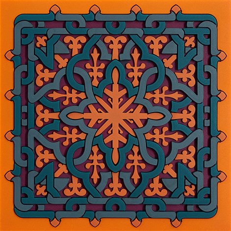 Images D'Orient USA Coaster Vagabonde Crochet Soie PVC 9x9cm 3.5x.3.5inches COA-990401