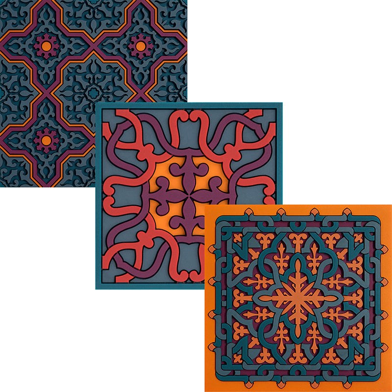 Images D'Orient USA Coaster Vagabonde Soie Combo of 6 PVC 9x9cm 3.5x.3.5inches COA-993306