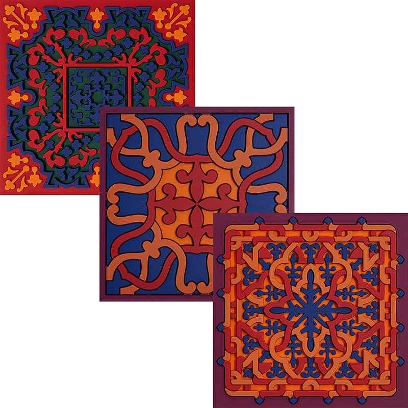 Images D'Orient USA Coaster Vagabonde Velours Combo of 6 PVC 9x9cm 3.5x.3.5inches COA-993316