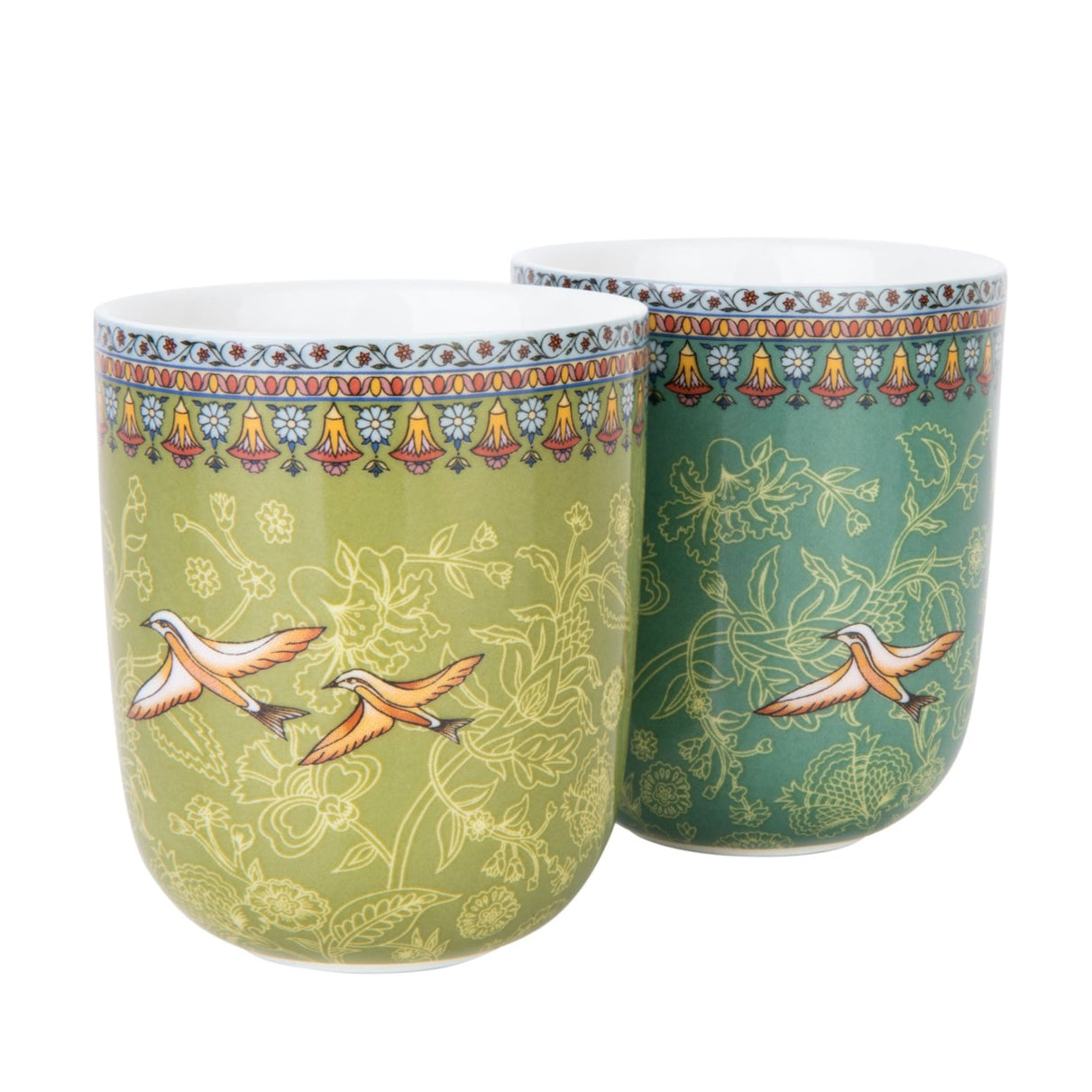 Images D'Orient USA Coffee Cup Porcelain Jangala 90 ml Combo of 6 POR-900166