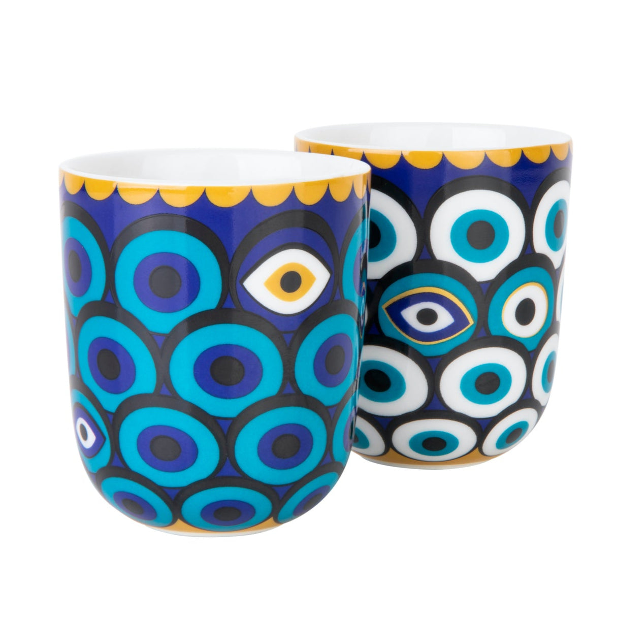 Images D'Orient USA Coffee Cup Porcelain Zarqa 90 ml Combo of 6 POR-900186