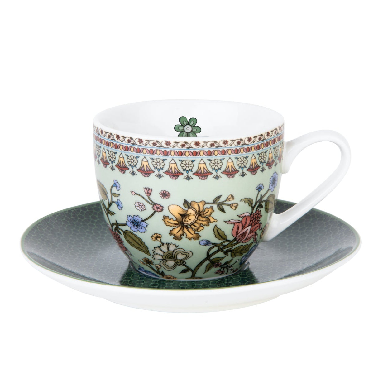 Images D'Orient USA Coffee Cups Saucer JANGALA 90 ml Set of 4 Porcelain POR-920084
