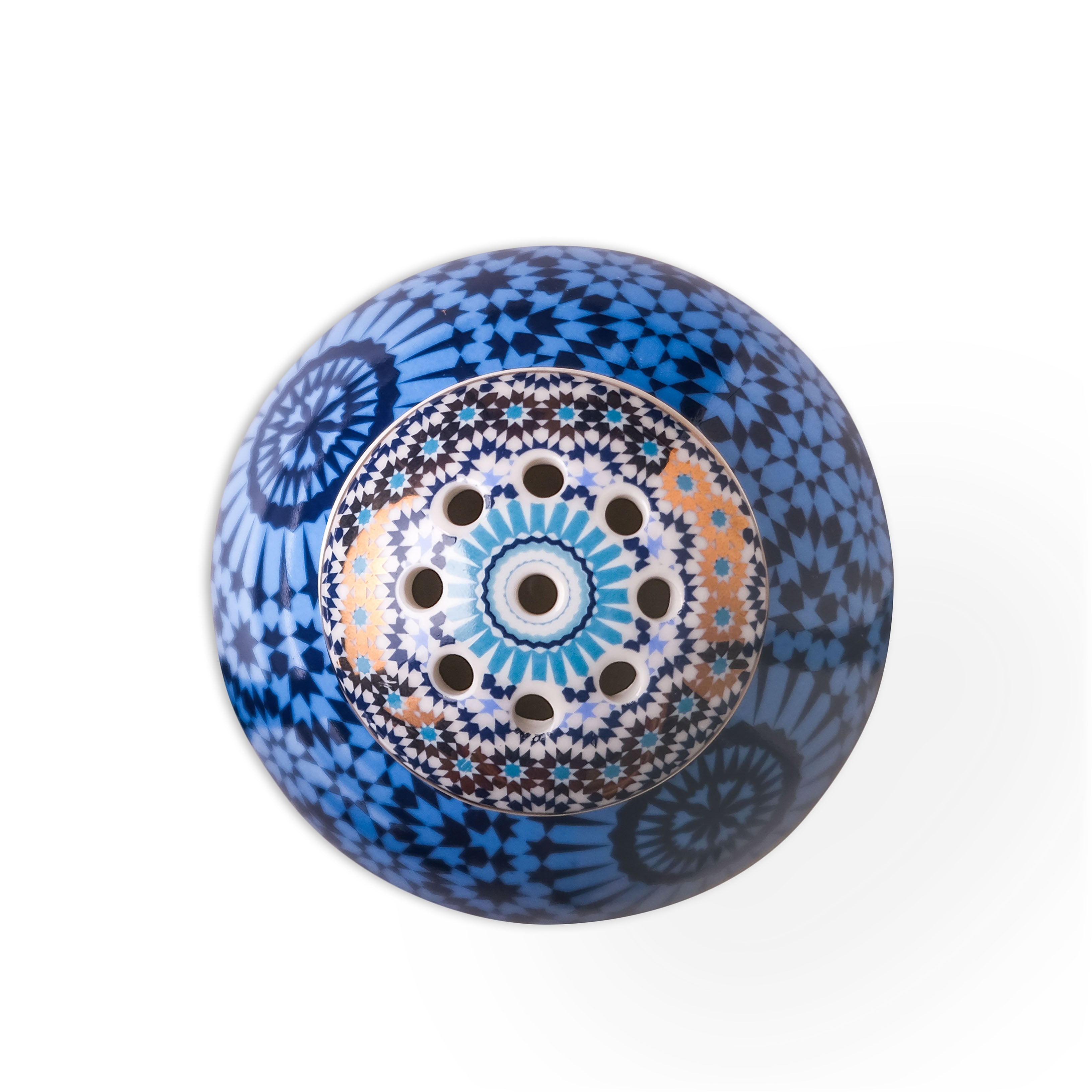 Images D'Orient USA Diffuser Moucharabieh Blue Porcelain DIF-195007 2