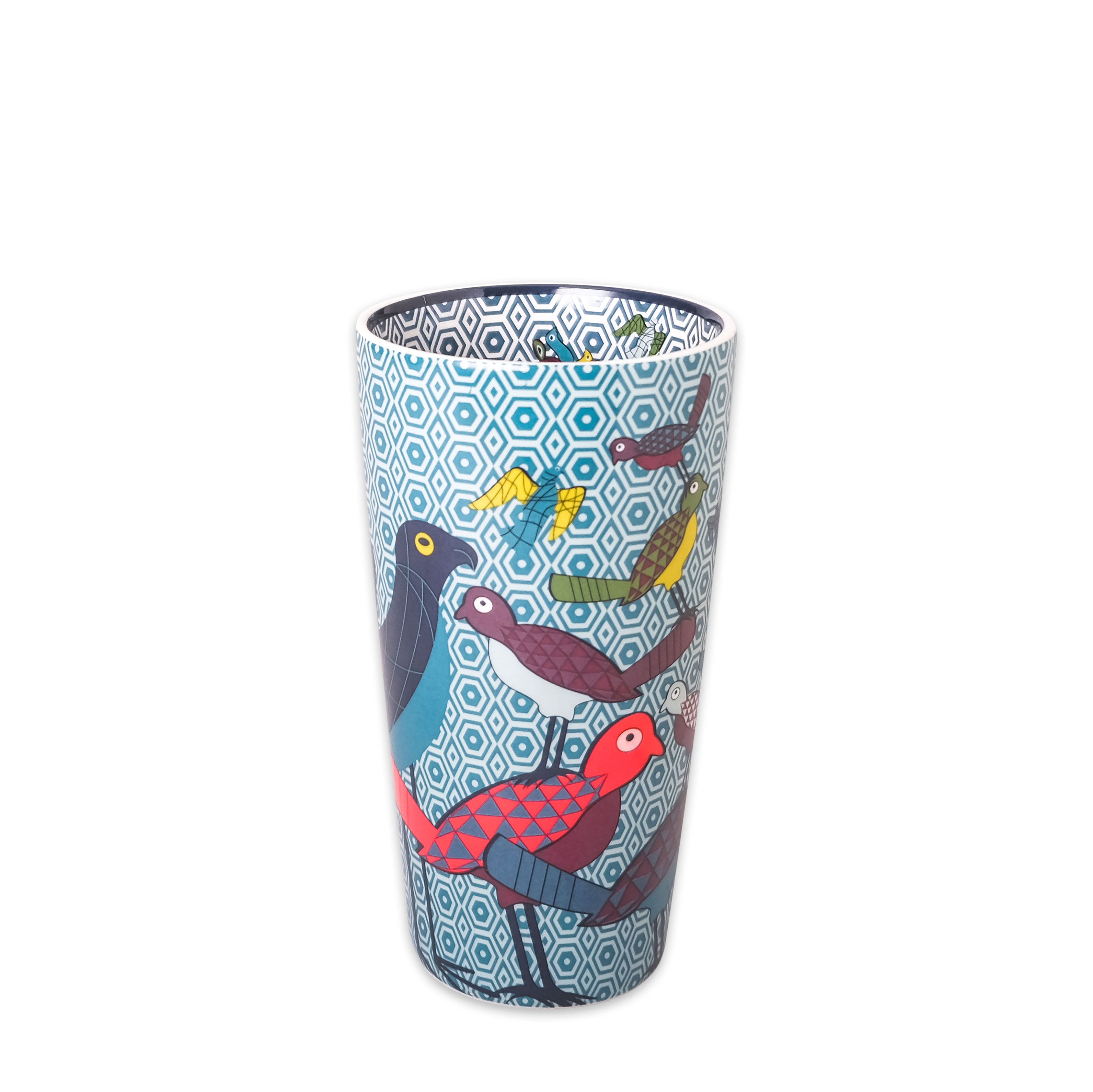 Images D'Orient USA Medium Vase Birds Of Paradise Porcelain VAS-190021
