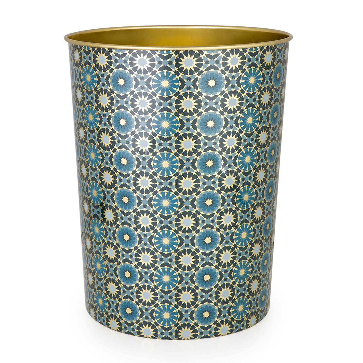 Images D'Orient USA Paper Bin Basket Andalusia tinplate 26x21cm 10.2x8.2inches TIN-261003