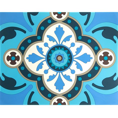 Images D'Orient USA Placemat Sejjadeh Azur Set of 2 PVC 42x33cm 16.5x13inches PLA-444012