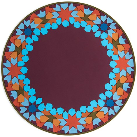 Images D'Orient USA Presentation Plate Moucharabieh Set of 2 PVC diameter 33cm 13inches PPL-430092