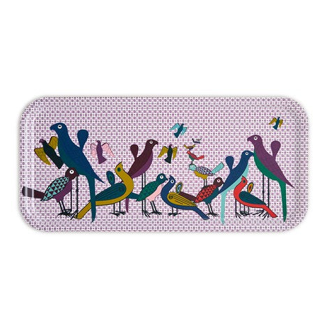 Images D'Orient USA Rectangular Tray Birds Of Paradise 32 x 15 cm TRA-332103