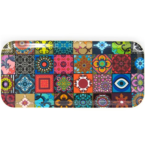 Images D'Orient USA Rectangular Tray Patchwork 32 x 15 cm TRA-332105