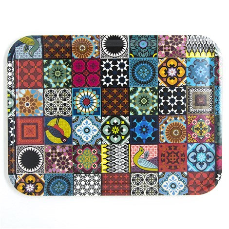 Images D'Orient USA Rectangular Tray Patchwork 46 x 34 cm TRA-463404