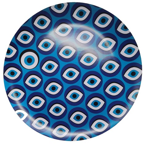 Images D'Orient USA Round Laminated Tray Zarqa 49 cm WPL-490081