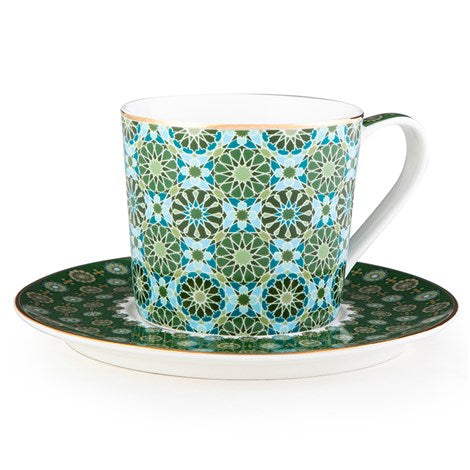 Images D'Orient USA Teacup Saucer Andalusia Set of 4 Porcelain POR-323224