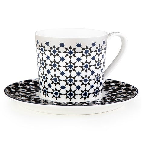 Images D'Orient USA Teacup Saucer Kaokab Set of 4 Porcelain POR-343224
