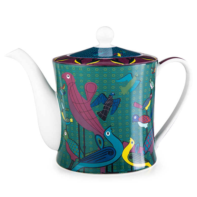 Images D'Orient USA Teapot Birds Of Paradise Porcelain POR-313121