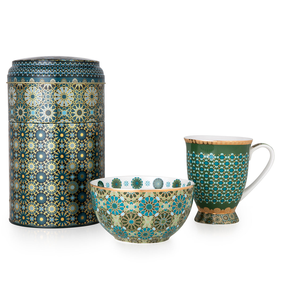 Images D'Orient USA Tin Box with Royal MUG Bowl Andalusia POR-232022