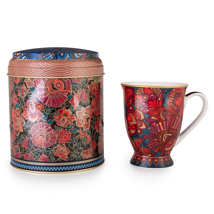 Images D'Orient USA Tin Box with Royal MUG Kashmir POR-232091