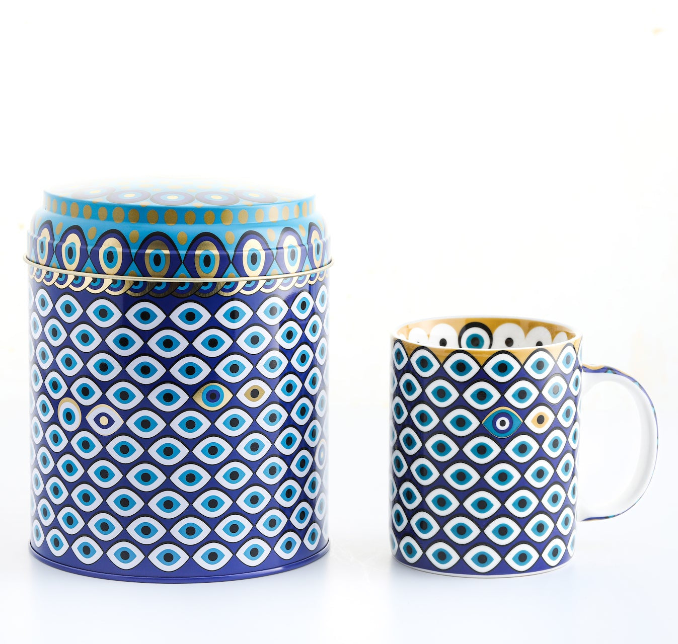 Images D'Orient USA Tin Box with Straight MUG Zarqa POR-232121