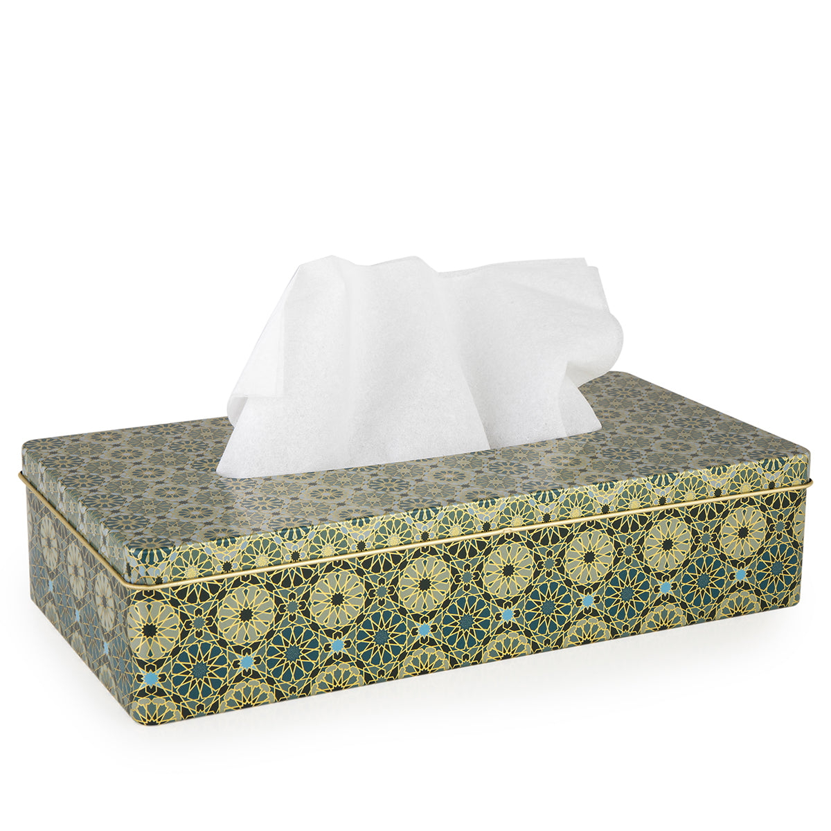 Images D'Orient USA Tissue Box Andalusia tinplate 26x13.3x5.8cm 10.2x5.2x2.3inches TIN-251003