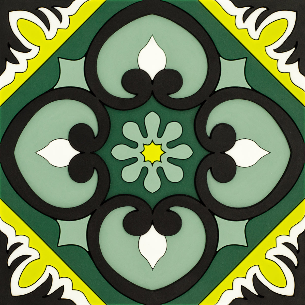 Images D'Orient USA Trivet Sejjadeh Forest Silicone 18x18cm 7x7inches TSE-180271