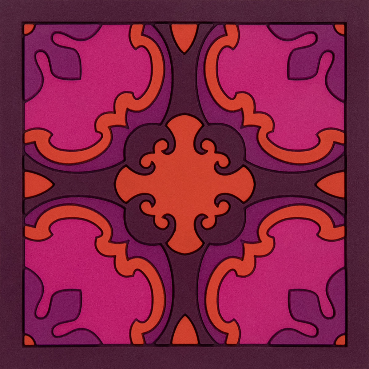 Images D'Orient USA Trivet Sejjadeh Ruby Silicone 18x18cm 7x7inches TSE-180181