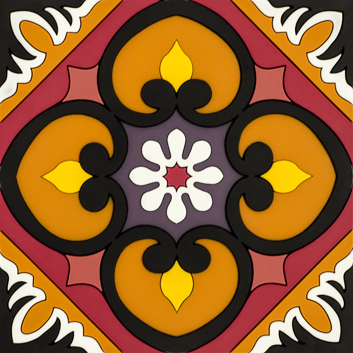 Images D'Orient USA Trivet Sejjadeh Sol Silicone 18x18cm 7x7inches TSE-180291